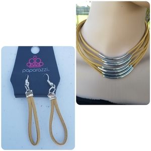 Paparazzi necklace and earrings set